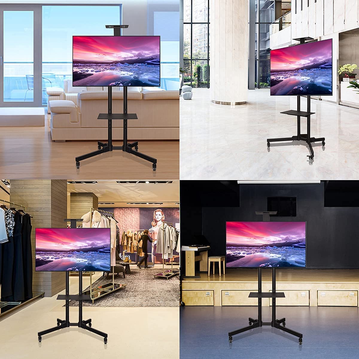 Mobile TV Stand for 32 to 70-inch Flat Screen TVs | YourStoreQ8